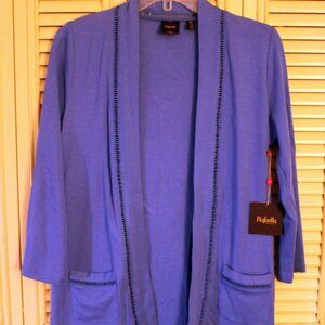 Rafaella Women's Riviera Blue Cardigan - Size S - NWT